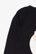 Vintage Black Nouveaux Santa Ugly Christmas Pullover (2000s)