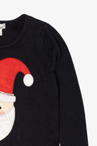 Vintage Black Nouveaux Santa Ugly Christmas Pullover (2000s)