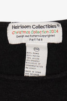 Vintage Black Heirloom Collectible Sequin Santa Ugly Christmas Pullover (2000s)