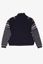 Vintage Navy Blue Dressbarn Holly Ugly Christmas Pullover (1990s)