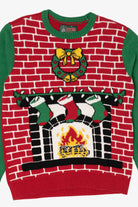 Stocking On Fireplace Ugly Christmas Pullover (2010s)