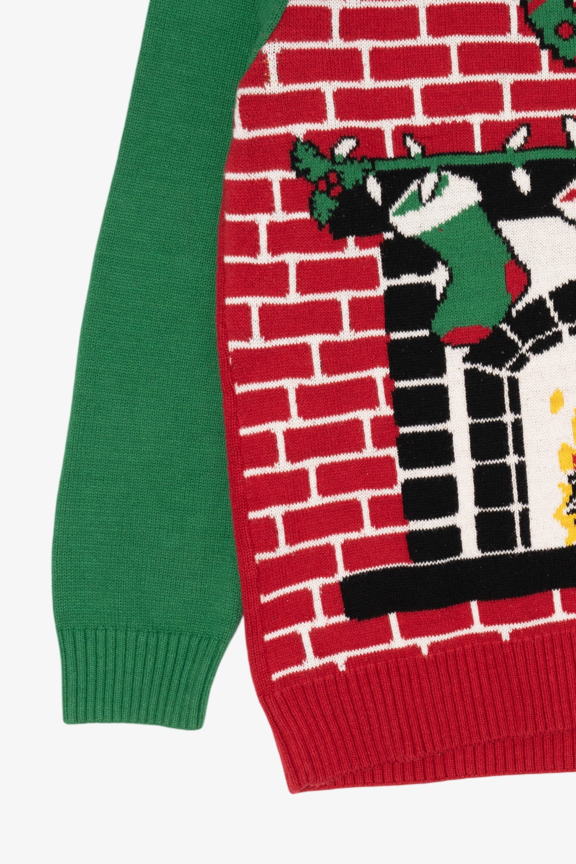Stocking On Fireplace Ugly Christmas Pullover (2010s)
