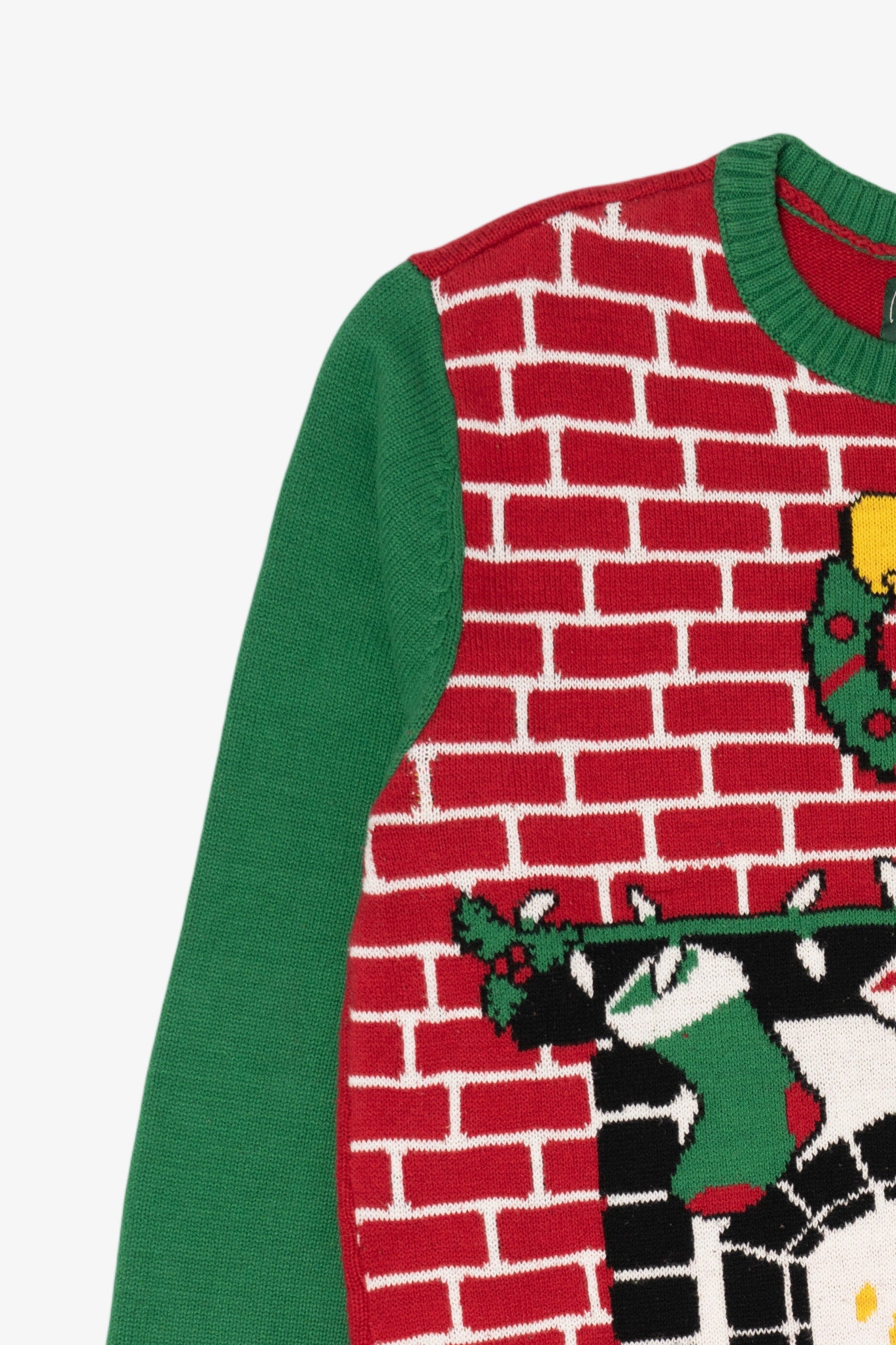 Stocking On Fireplace Ugly Christmas Pullover (2010s)