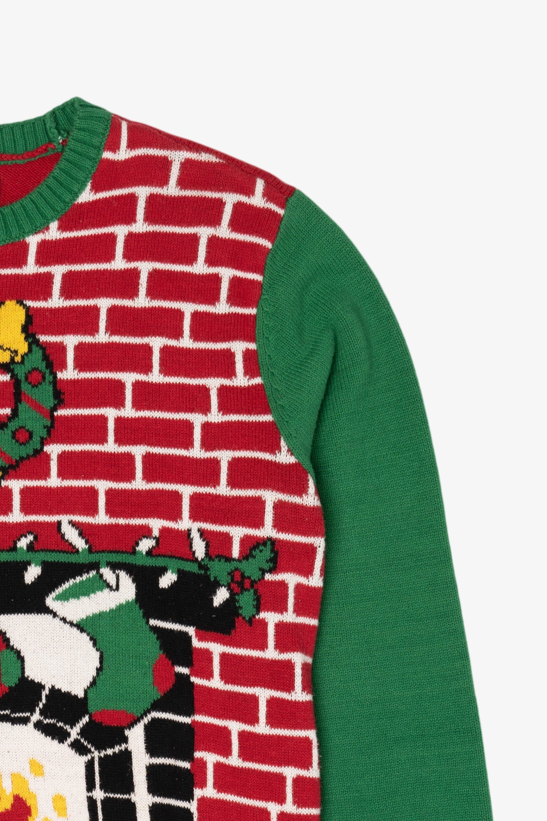 Stocking On Fireplace Ugly Christmas Pullover (2010s)