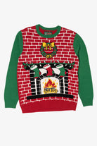 Stocking On Fireplace Ugly Christmas Pullover (2010s)