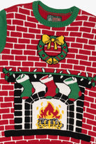 Stocking On Fireplace Ugly Christmas Pullover (2010s)