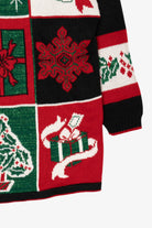 Vintage Black Holiday Time Ugly Christmas Pullover (1980s)