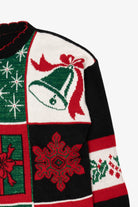 Vintage Black Holiday Time Ugly Christmas Pullover (1980s)