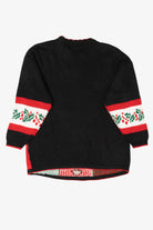 Vintage Black Holiday Time Ugly Christmas Pullover (1980s)