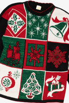 Vintage Black Holiday Time Ugly Christmas Pullover (1980s)