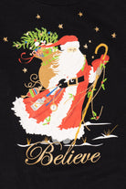 Black Holiday Time Santa "Believe" Ugly Christmas Sweatshirt (2010s)