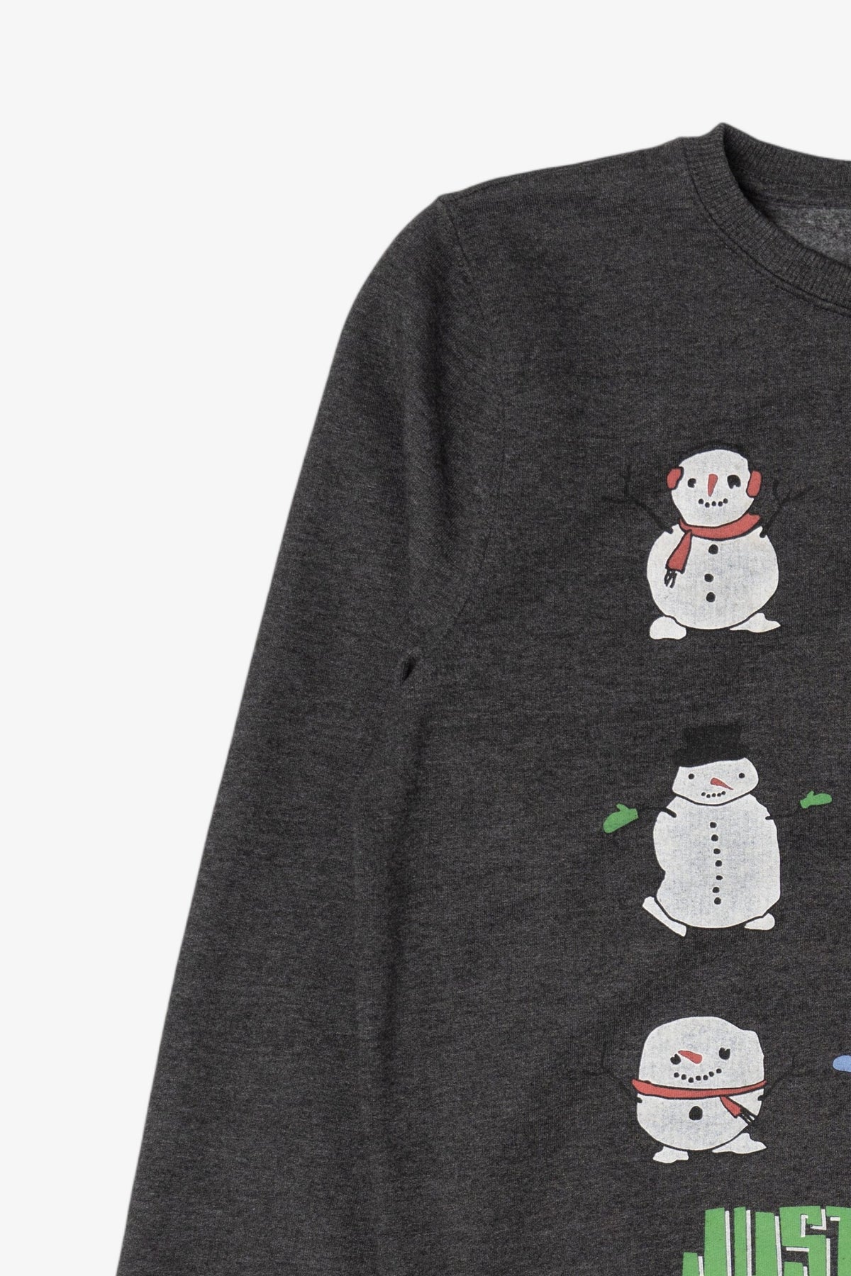 Charcoal Next Snowmen "Just Chillin" Ugly Christmas Sweatshirt (2020s)