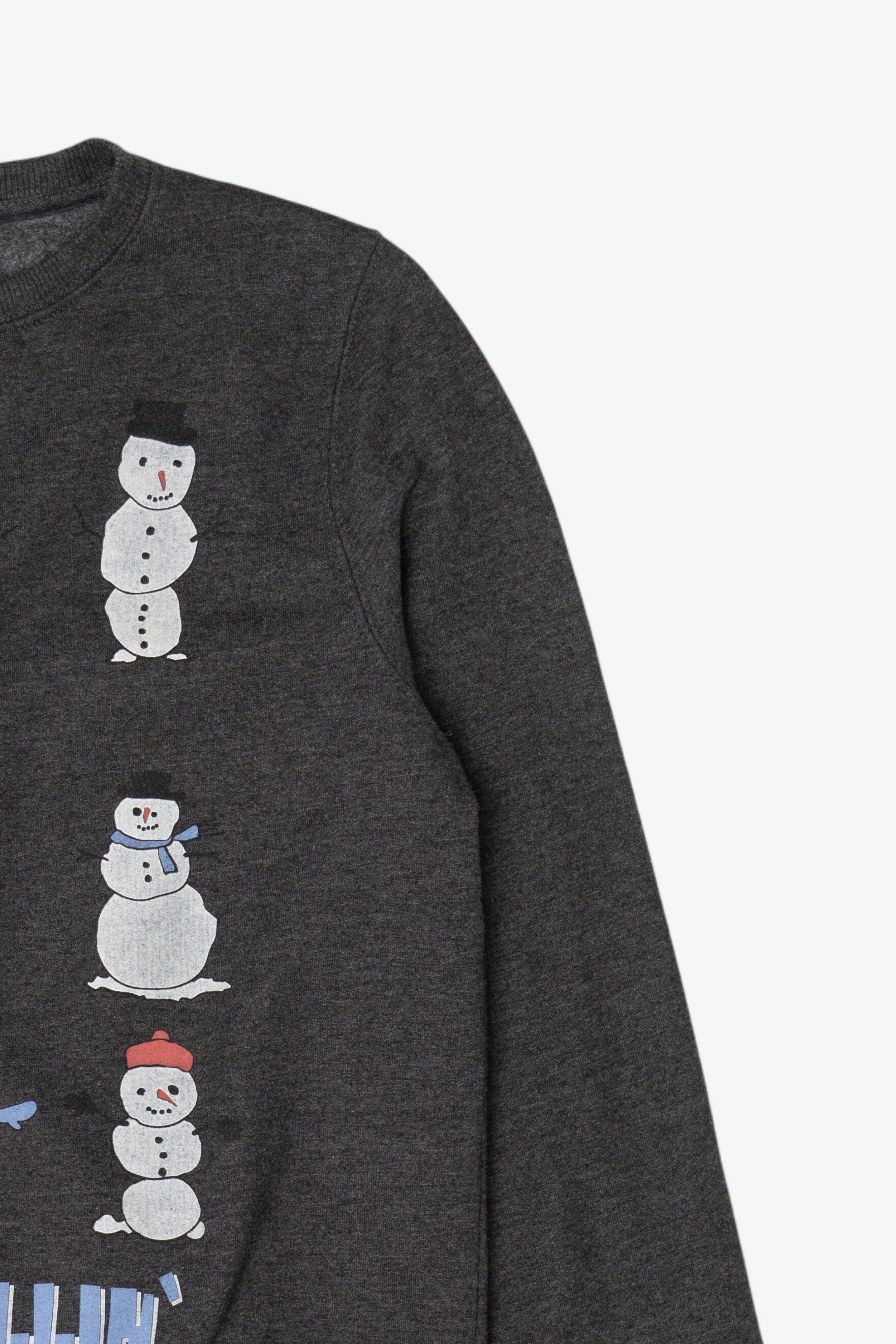 Charcoal Next Snowmen "Just Chillin" Ugly Christmas Sweatshirt (2020s)