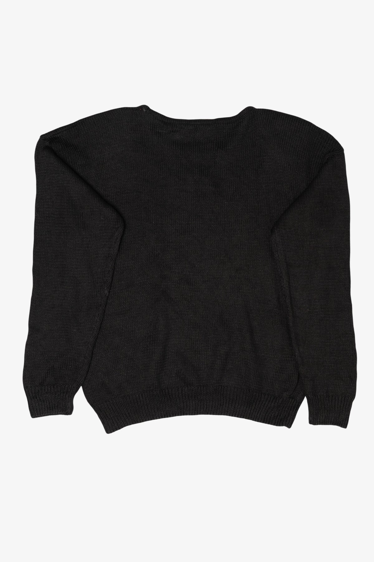 Vintage Black Trimmings Stars Ugly Christmas Pullover (1990s)