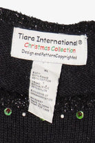 Vintage Black Tiara International Presents Ugly Christmas Pullover (2000s)