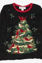Vintage Black Tiara International Cardinals In Tree Ugly Christmas Pullover (2000s)