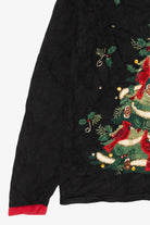 Vintage Black Tiara International Cardinals In Tree Ugly Christmas Pullover (2000s)