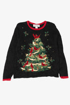 Vintage Black Tiara International Cardinals In Tree Ugly Christmas Pullover (2000s)