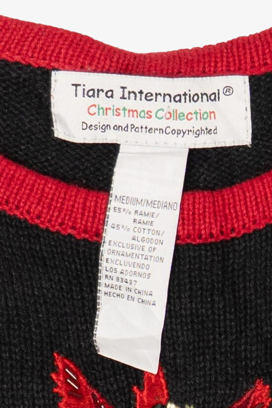 Vintage Black Tiara International Cardinals In Tree Ugly Christmas Pullover (2000s)
