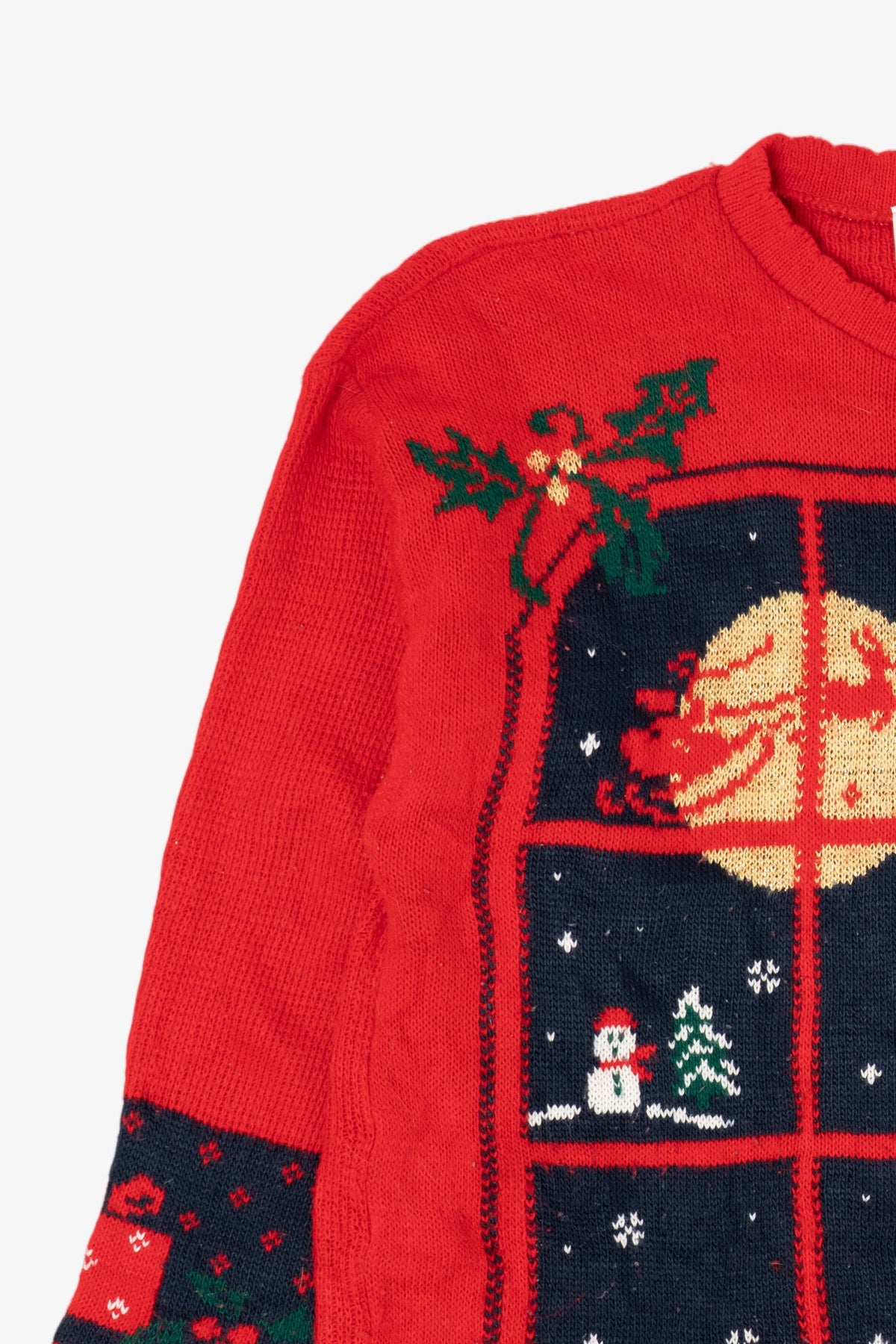 Vintage Red Nutcracker Teddy Bears Ugly Christmas Pullover (1990s)