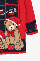 Vintage Red Nutcracker Teddy Bears Ugly Christmas Pullover (1990s)