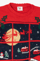 Vintage Red Nutcracker Teddy Bears Ugly Christmas Pullover (1990s)