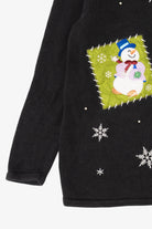 Vintage Black Holiday Editions Snowmen Ugly Christmas Pullover (2000s)