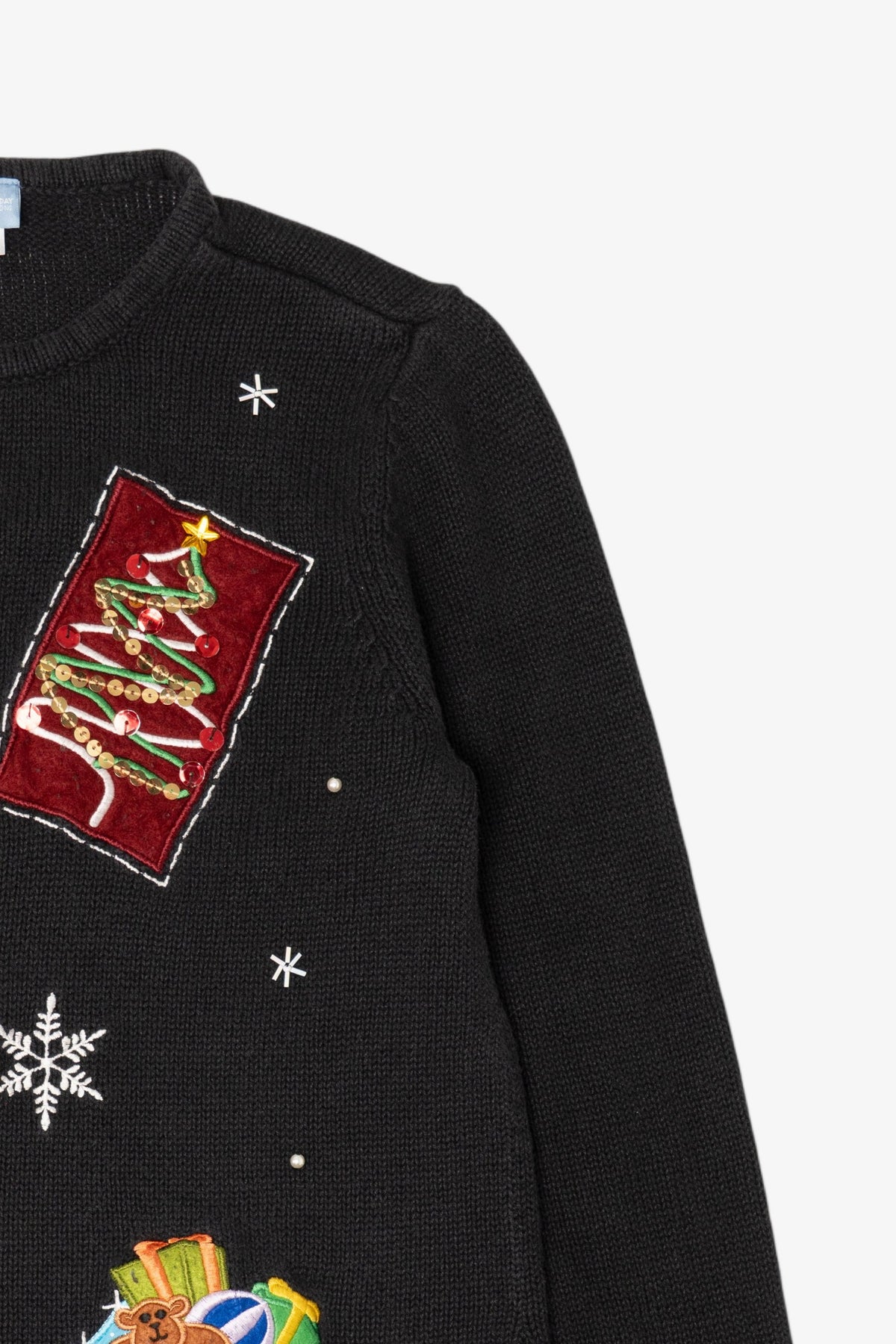 Vintage Black Holiday Editions Snowmen Ugly Christmas Pullover (2000s)