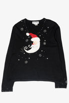 Santa Moon Vintage Ugly Christmas Pullover (1990s)