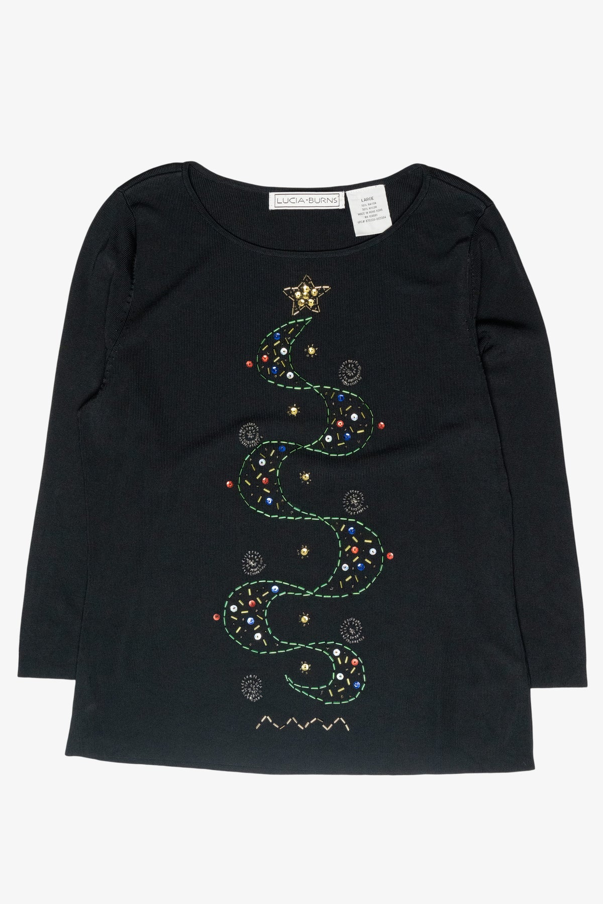 Spiral Tree Vintage Ugly Christmas Pullover (2000s)