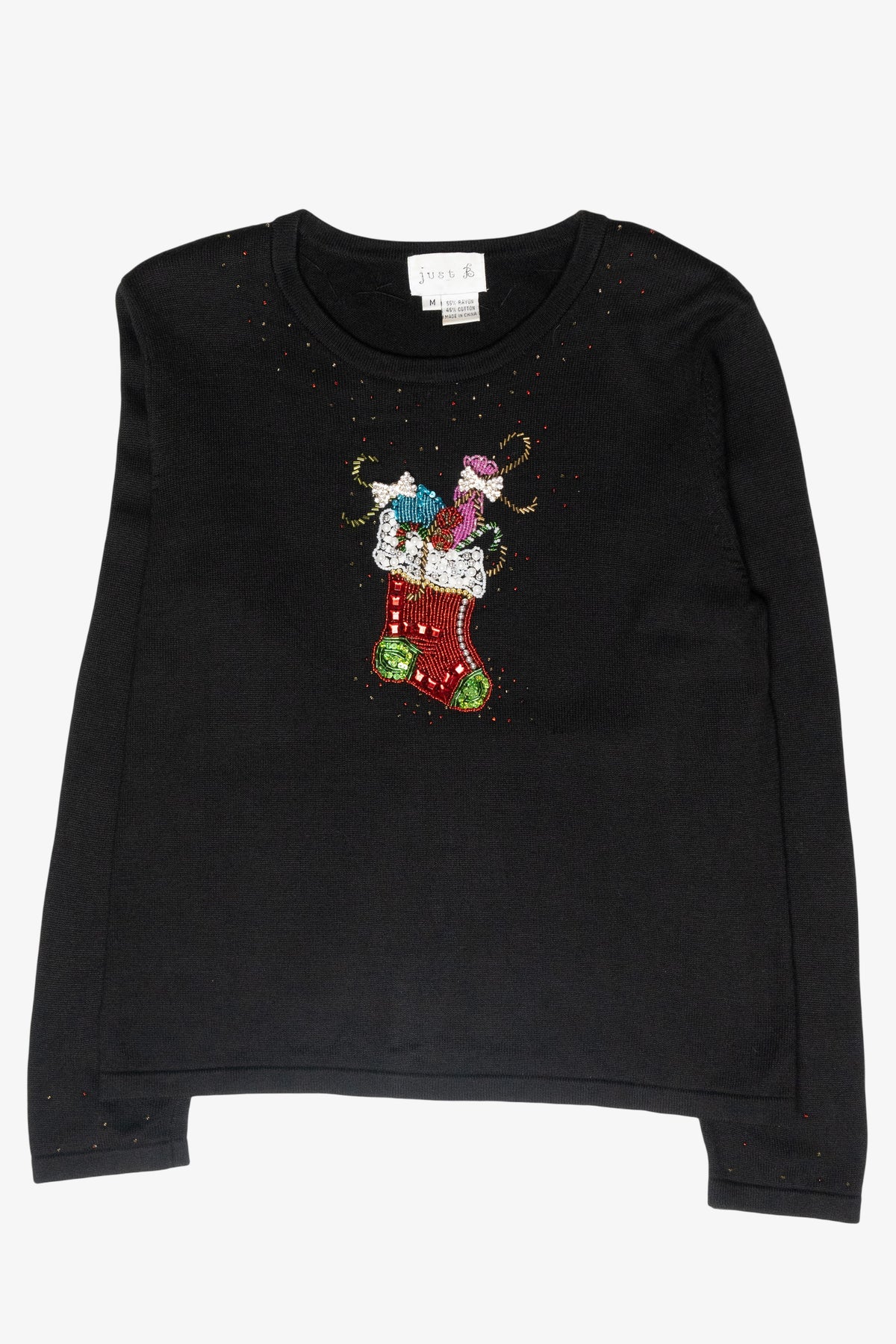 Stocking Vintage Ugly Christmas Pullover (1990s)