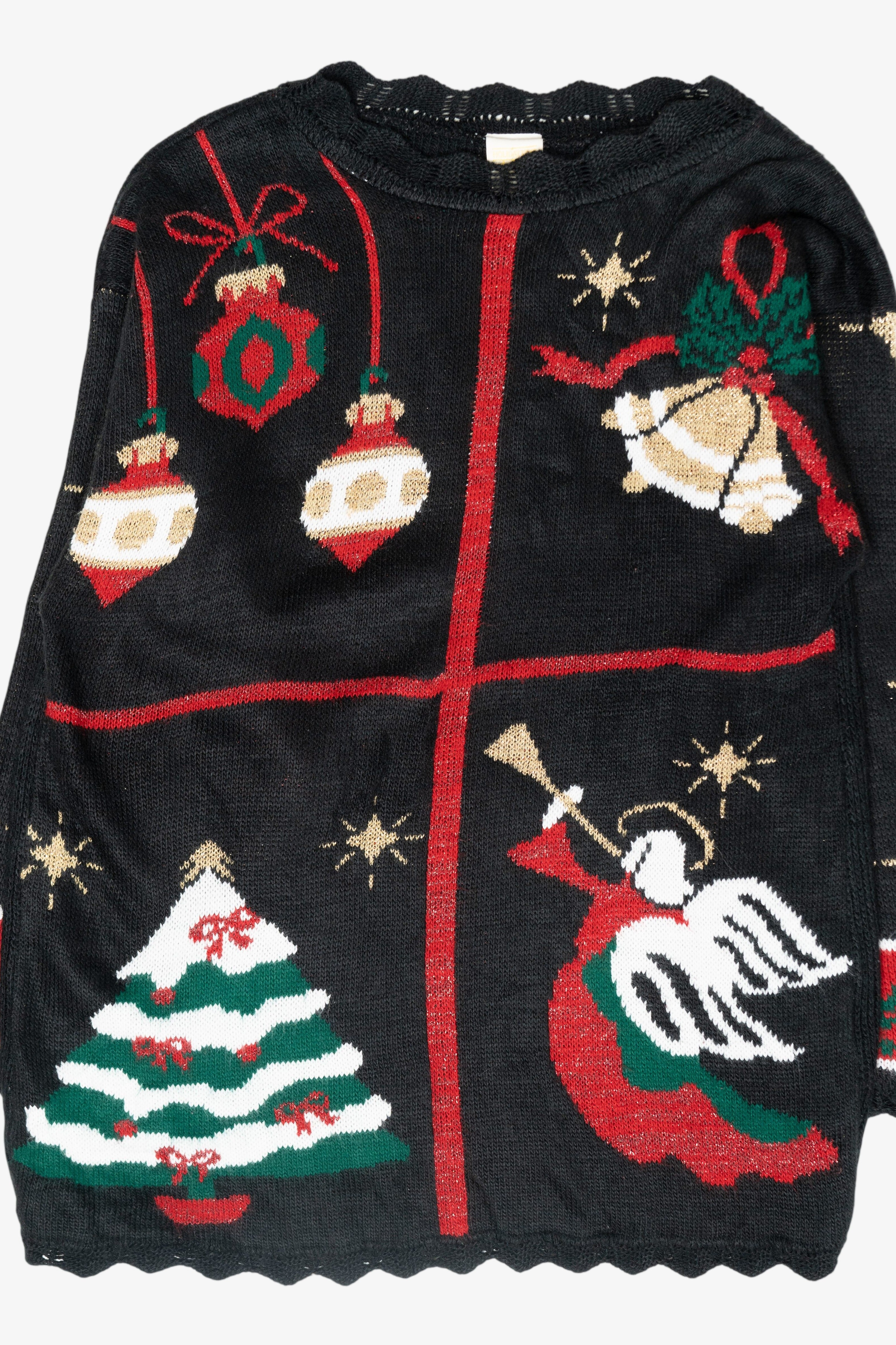Icon Grid Vintage Ugly Christmas Pullover Sweater (1980s)