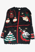 Icon Grid Vintage Ugly Christmas Pullover Sweater (1980s)