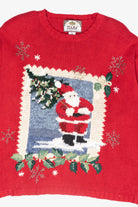 Santa Tree Haul Vintage Ugly Christmas Sweater (2000s)