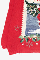Santa Tree Haul Vintage Ugly Christmas Sweater (2000s)