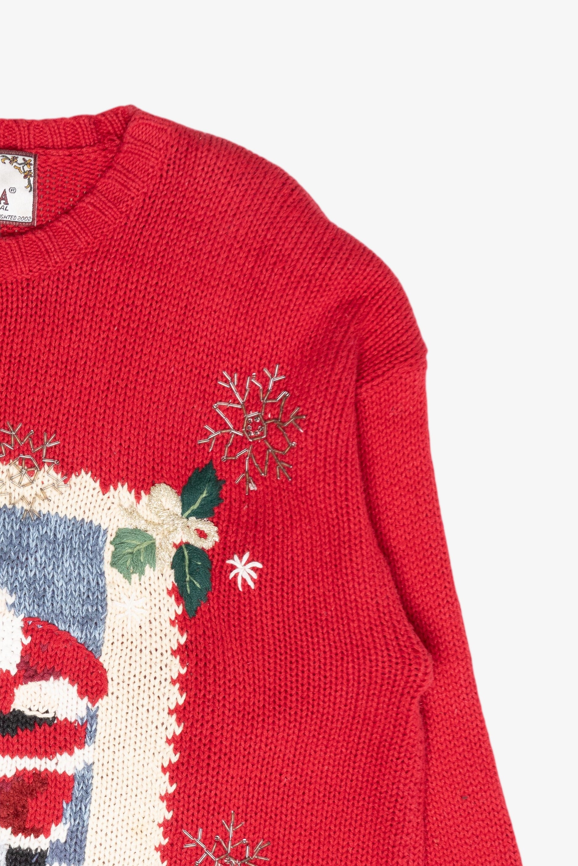 Santa Tree Haul Vintage Ugly Christmas Sweater (2000s)
