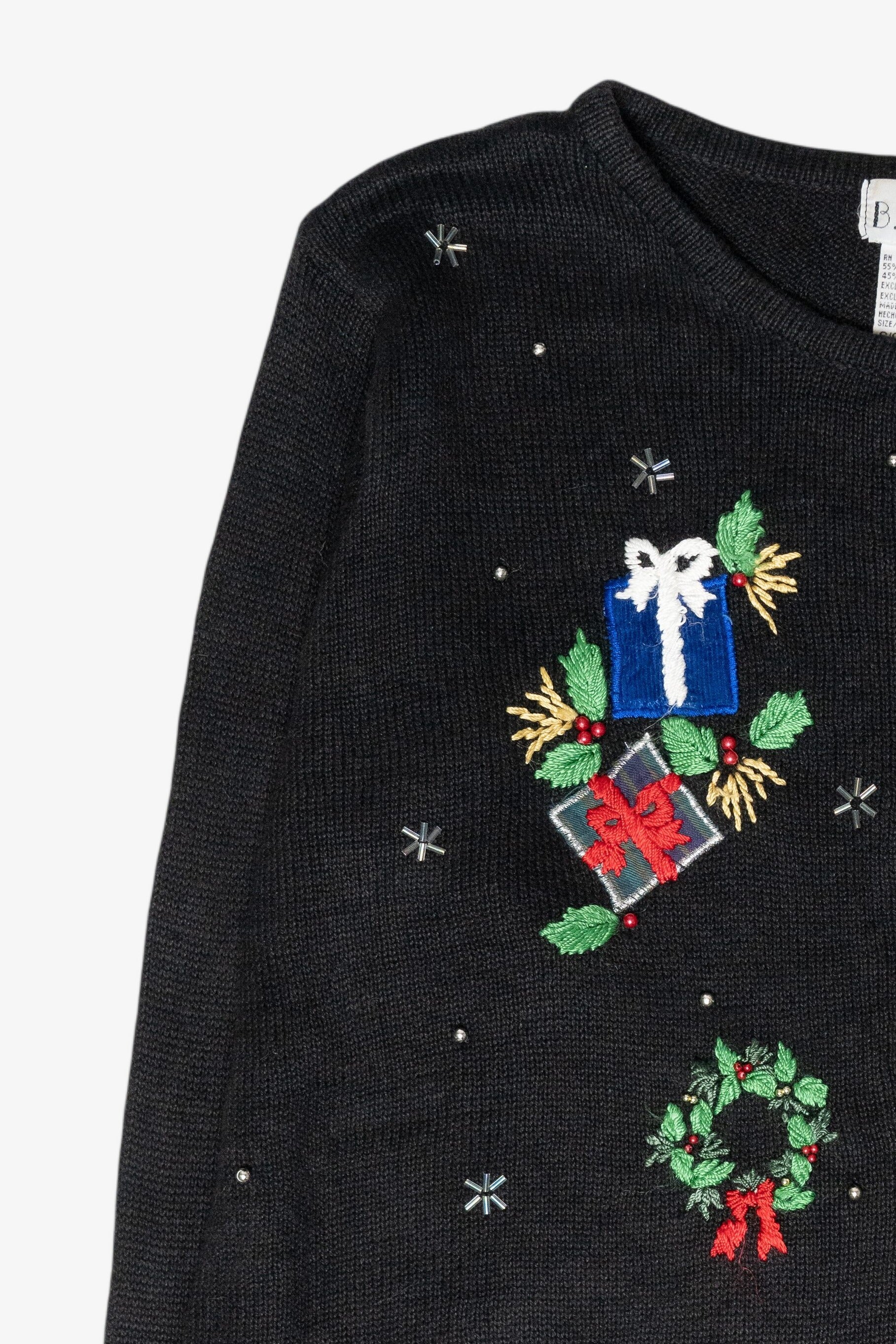Cozy Fireplace Vintage Ugly Christmas Sweater (2000s)