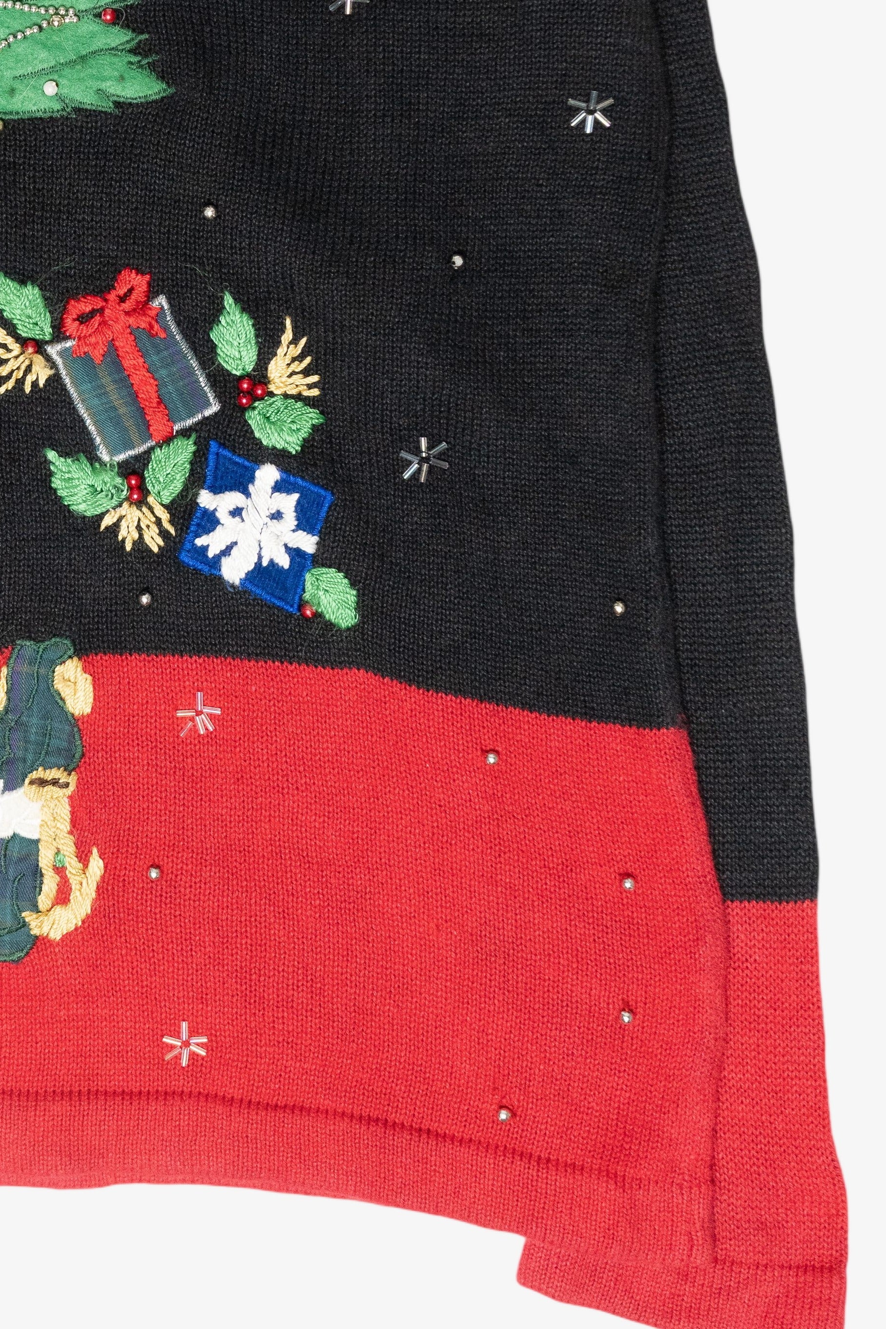 Cozy Fireplace Vintage Ugly Christmas Sweater (2000s)