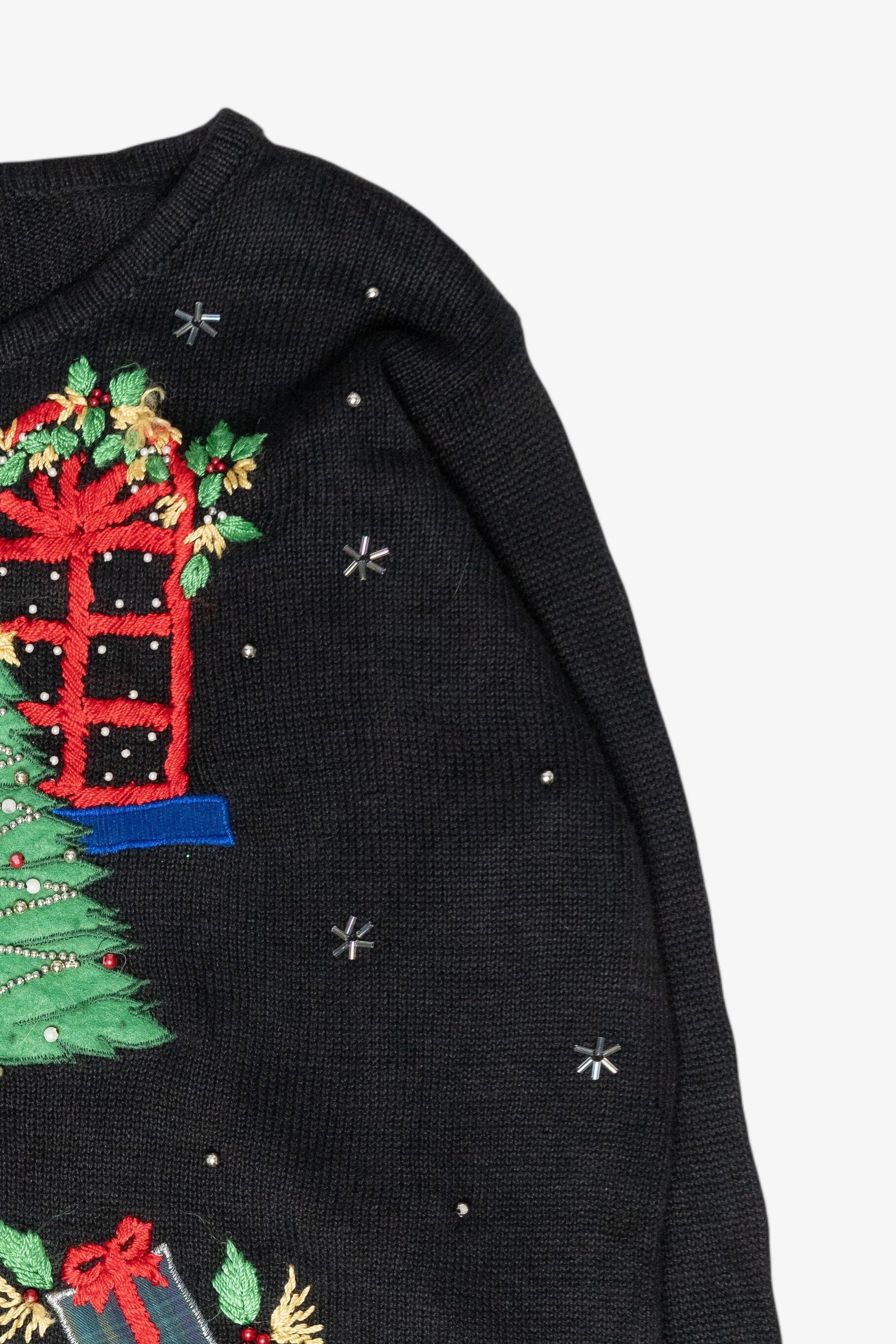 Cozy Fireplace Vintage Ugly Christmas Sweater (2000s)