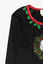 Santa Wreath Vintage Ugly Christmas Pullover (1990s)