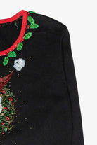 Santa Wreath Vintage Ugly Christmas Pullover (1990s)