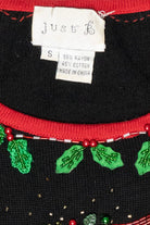 Santa Wreath Vintage Ugly Christmas Pullover (1990s)