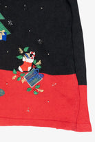 Cozy Fireplace Vintage Ugly Christmas Sweater (1990s)