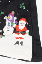Santa and Snowmen Vintage Ugly Christmas Turtleneck Sweater (1990s)