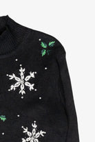 Santa and Snowmen Vintage Ugly Christmas Turtleneck Sweater (1990s)