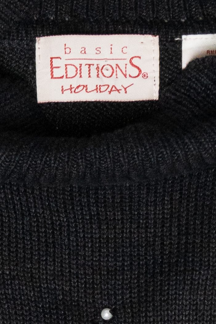 Santa and Snowmen Vintage Ugly Christmas Turtleneck Sweater (1990s)