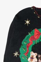 Teddy Bear Wreath Vintage Ugly Christmas Sweater (1990s)