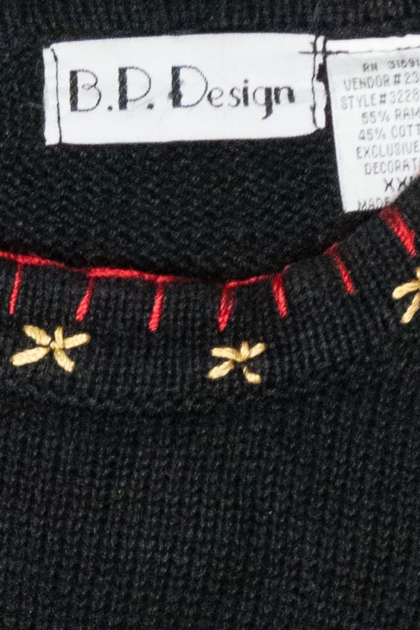 Teddy Bear Wreath Vintage Ugly Christmas Sweater (1990s)