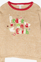 "Peace On Earth" Vintage Ugly Christmas Sweater (2000s)