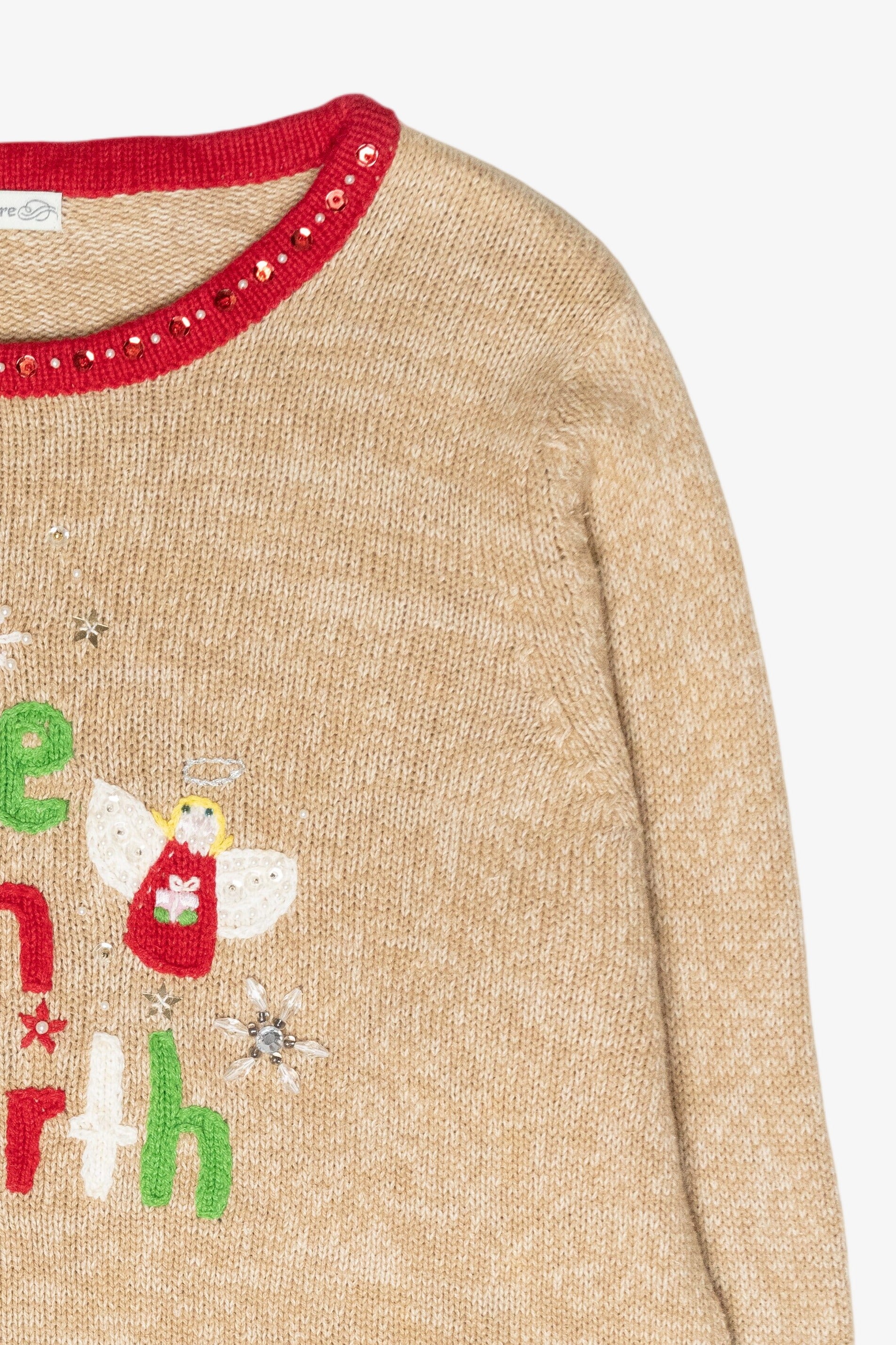 "Peace On Earth" Vintage Ugly Christmas Sweater (2000s)
